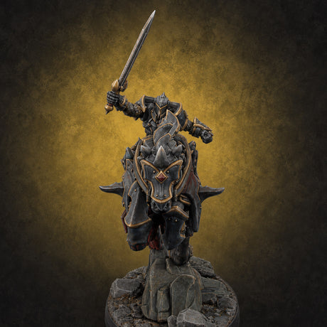 Fist Raised Triumphant War Stallion Warlord G — painted concept preview (miniature supplied unpainted)