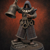 Ringing The Bell Human Cultist Miniature for Dungeons and Dragons, Pathfinder or other TTRPGs