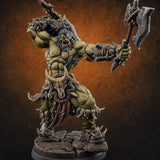 Stalwart Axe Orc Warriors A — painted concept preview (miniature supplied unpainted)