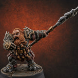 Smouldering Fire Dwarf Fighters B — painted concept preview (miniature supplied unpainted)