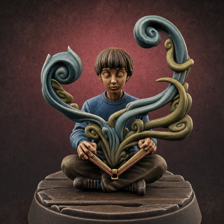 Magic Conjuring Young Boy Miniature for Dungeons and Dragons, Pathfinder or other TTRPGs