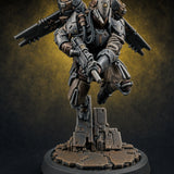 Gun Toting Leaping Warforged Trooper G — painted concept preview (miniature supplied unpainted)