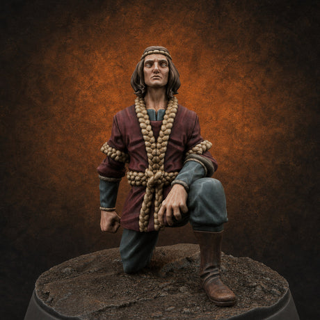 Kneeling In Contemplation Human Noble — painted concept preview (miniature supplied unpainted)