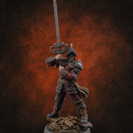 Tentacle Writhing Sword Levelling Voidtouched Swordsman C — painted concept preview (miniature supplied unpainted)