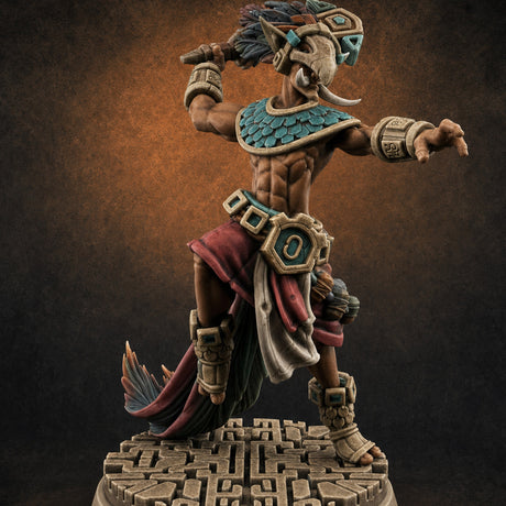 Aztec Inspired Stone-Fisted Hobgoblin Fighter B Miniature for Dungeons and Dragons, Pathfinder or other TTRPGs