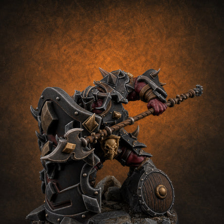 Heavy Shielded Demon Warriors A Miniature for Dungeons and Dragons, Pathfinder or other TTRPGs