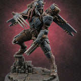 Gun Toting Leaping Warforged Trooper A — painted concept preview (miniature supplied unpainted)