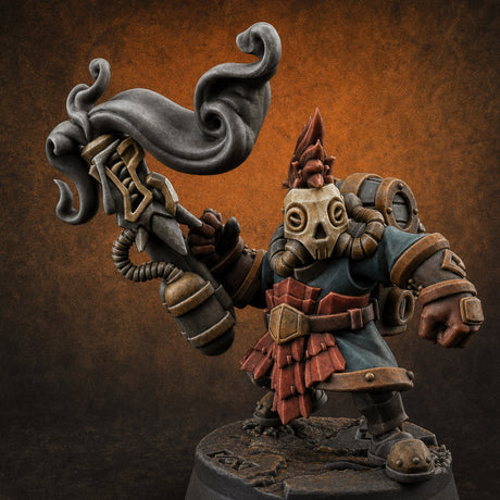 Clicking and Whirring Dwarf Artificers D Miniature for Dungeons and Dragons, Pathfinder or other TTRPGs