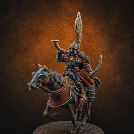 Hussar Charging Lancer Cavalry Set D Miniature for Dungeons and Dragons, Pathfinder or other TTRPGs