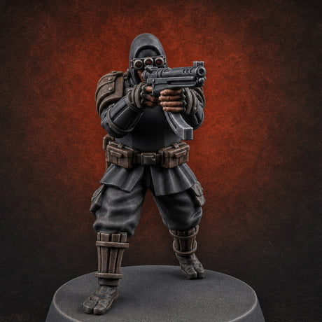 Weird War Japanese Ninja SMG Gunners B — painted concept preview (miniature supplied unpainted)