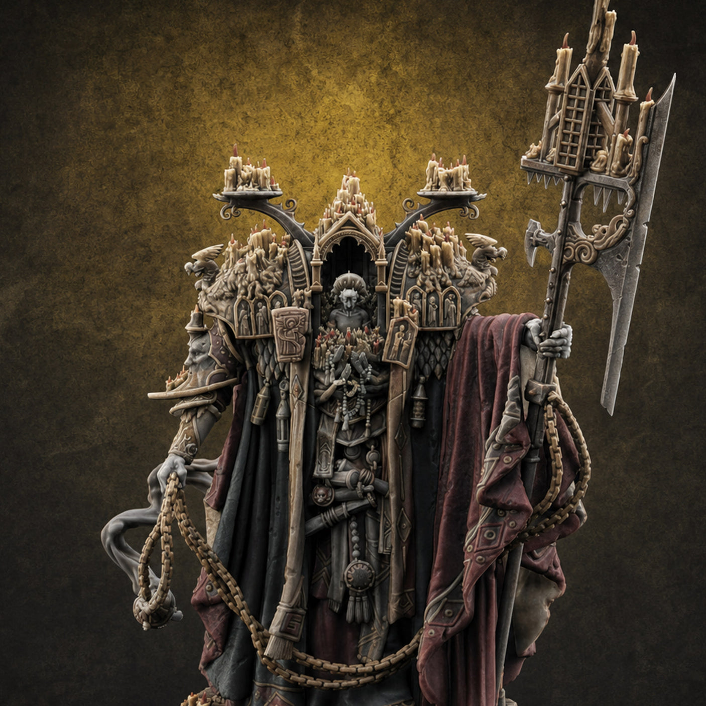 Cathedral Bearing Lich Archpriest — painted concept preview (miniature supplied unpainted)