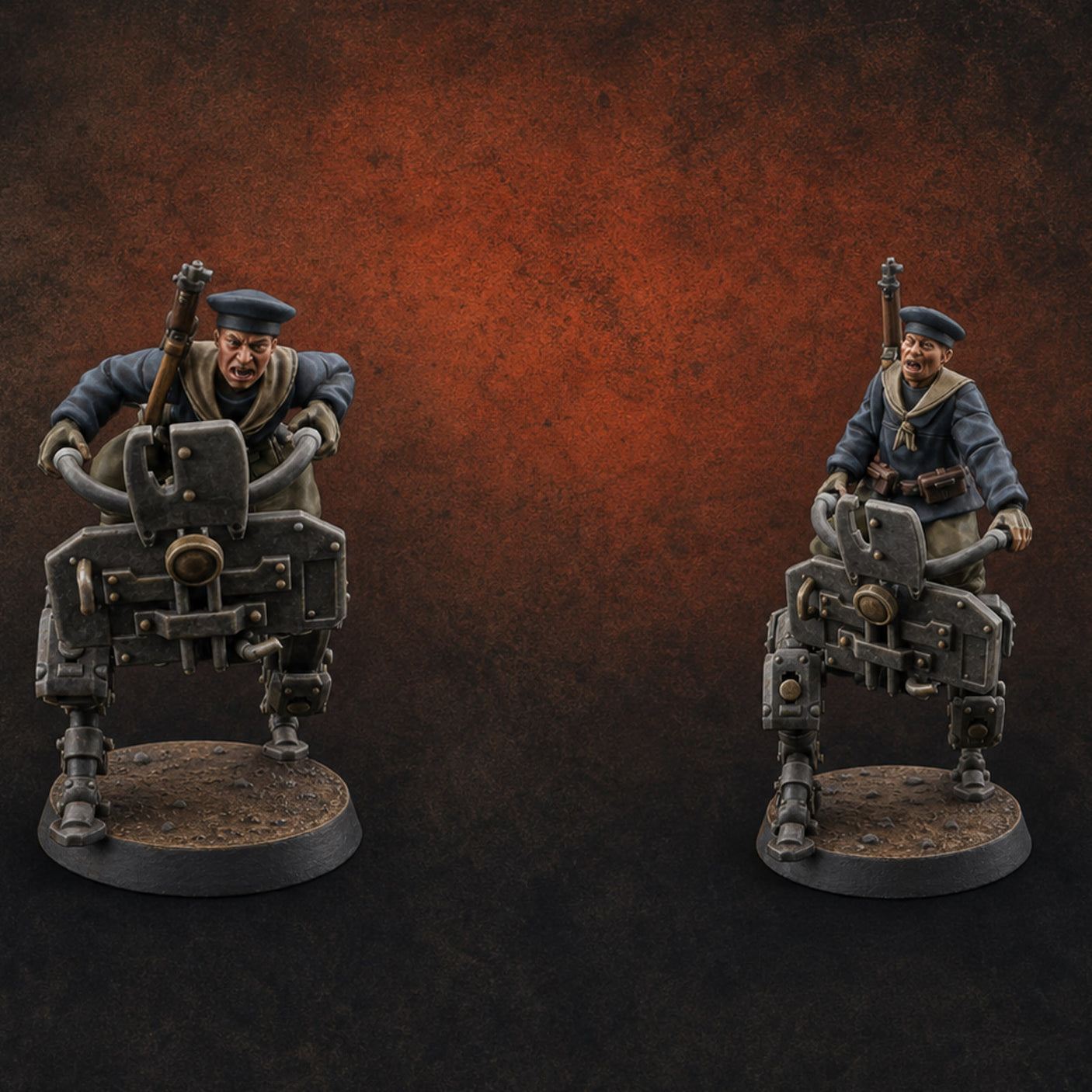 Weird War Japanese Walker Pilots — painted concept preview (miniature supplied unpainted)