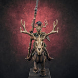 Antlered Cavalry Charging Wild Hunt Rider E — painted concept preview (miniature supplied unpainted)