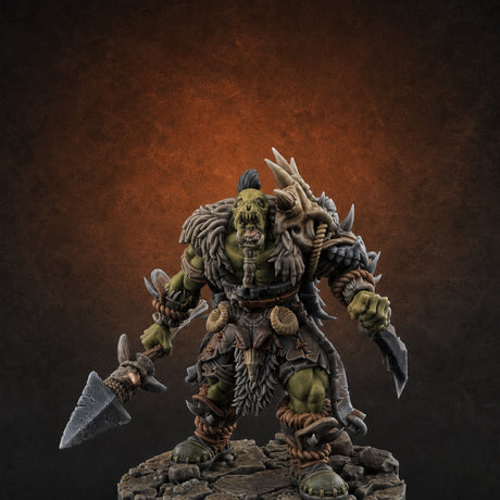 Spikes Bristling Aggressive Orc Hunters A Miniature for Dungeons and Dragons, Pathfinder or other TTRPGs