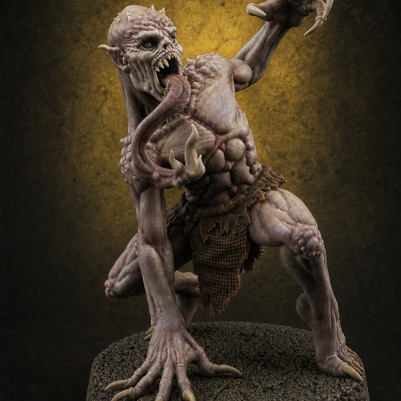 Clawing Ravenously Ghoul B Miniature for Dungeons and Dragons, Pathfinder or other TTRPGs