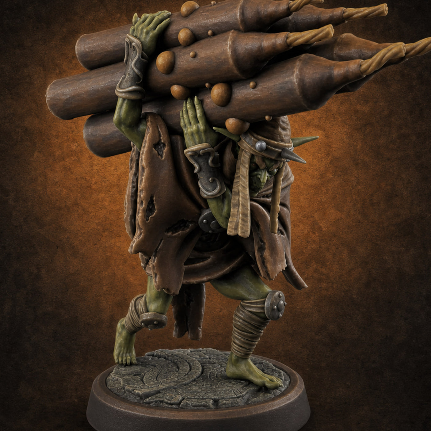 Lantern Pole Carrying Goblin Scout C Miniature for Dungeons and Dragons, Pathfinder or other TTRPGs