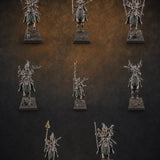 Antlered Tribe Night Sisters — painted concept preview (miniature supplied unpainted)