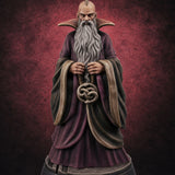 Broad-Shouldered Contemplative Wizard Miniature for Dungeons and Dragons, Pathfinder or other TTRPGs