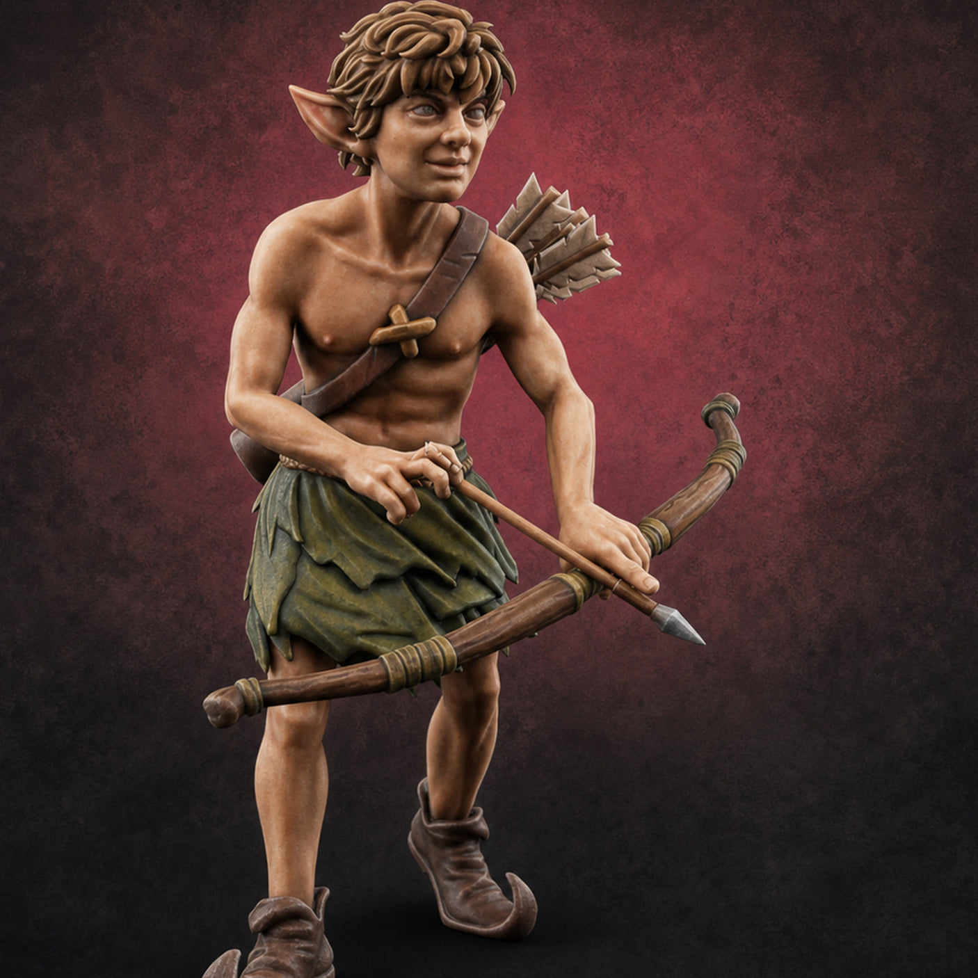 Quiver Shouldered Pixie Archer Miniature for Dungeons and Dragons, Pathfinder or other TTRPGs