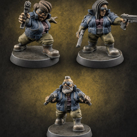 Trigger Happy Space Dwarf Thugs — painted concept preview (miniature supplied unpainted)
