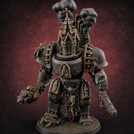 Cathedral Topped Steam Venting Anchorite Walker — painted concept preview (miniature supplied unpainted)