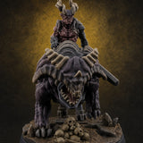 Mounted And Crowned Demon Warlord A — painted concept preview (miniature supplied unpainted)