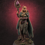 Staff Raising Fairy Sorceress Miniature for Dungeons and Dragons, Pathfinder or other TTRPGs
