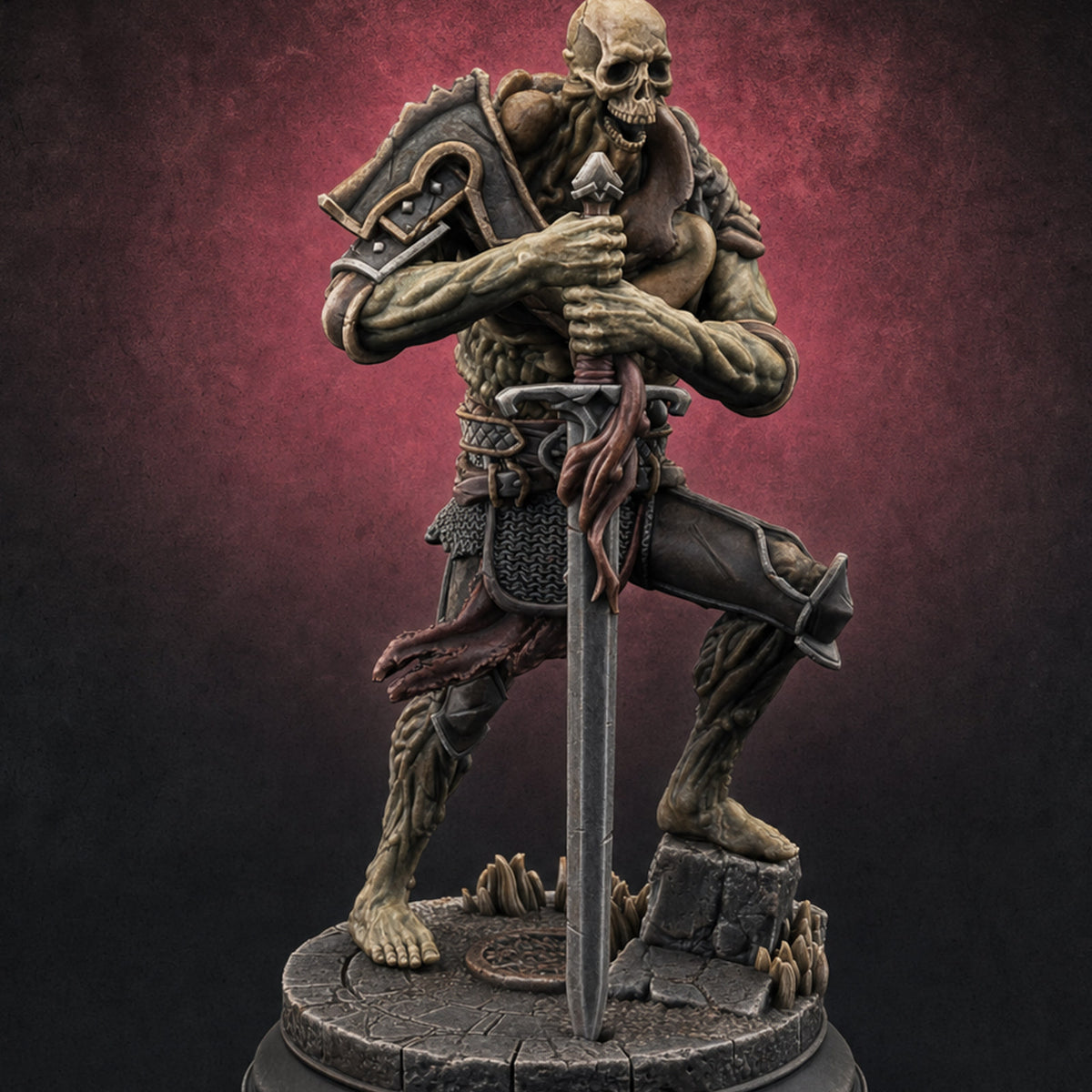 Magic Unfurling Risen Skeleton C Miniature for Dungeons and Dragons, Pathfinder or other TTRPGs