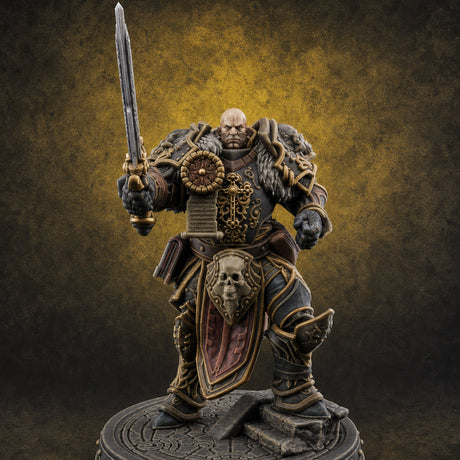 The Unseeing Holy Paladin Order G — painted concept preview (miniature supplied unpainted)