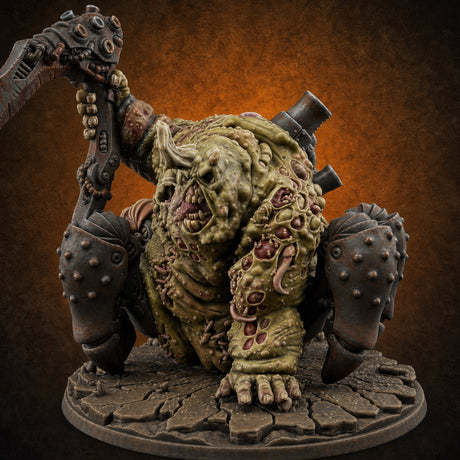 Dripping Plague Ogre — painted concept preview (miniature supplied unpainted)