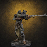 Rifle Shouldered Sight Taking Anti-Tank Trooper — painted concept preview (miniature supplied unpainted)