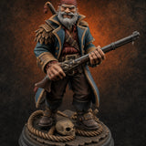Grinning With Rifle Gunslinger Miniature for Dungeons and Dragons, Pathfinder or other TTRPGs