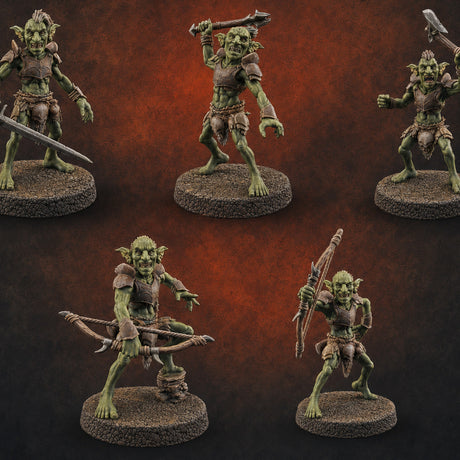 Raiding Rabble Goblin Raiders Miniature for Dungeons and Dragons, Pathfinder or other TTRPGs