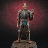 Toasting with Booze Human Fighter Miniature for Dungeons and Dragons, Pathfinder or other TTRPGs