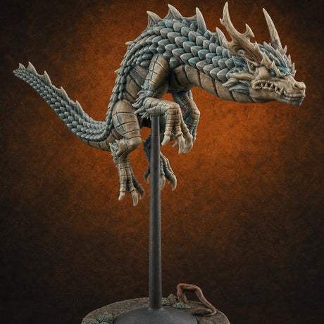 Perched And Calm Spirit Dragons B — painted concept preview (miniature supplied unpainted)