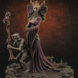 Butterfly Winged Towering Fey Lord Enchantress Miniature for Dungeons and Dragons, Pathfinder or other TTRPGs