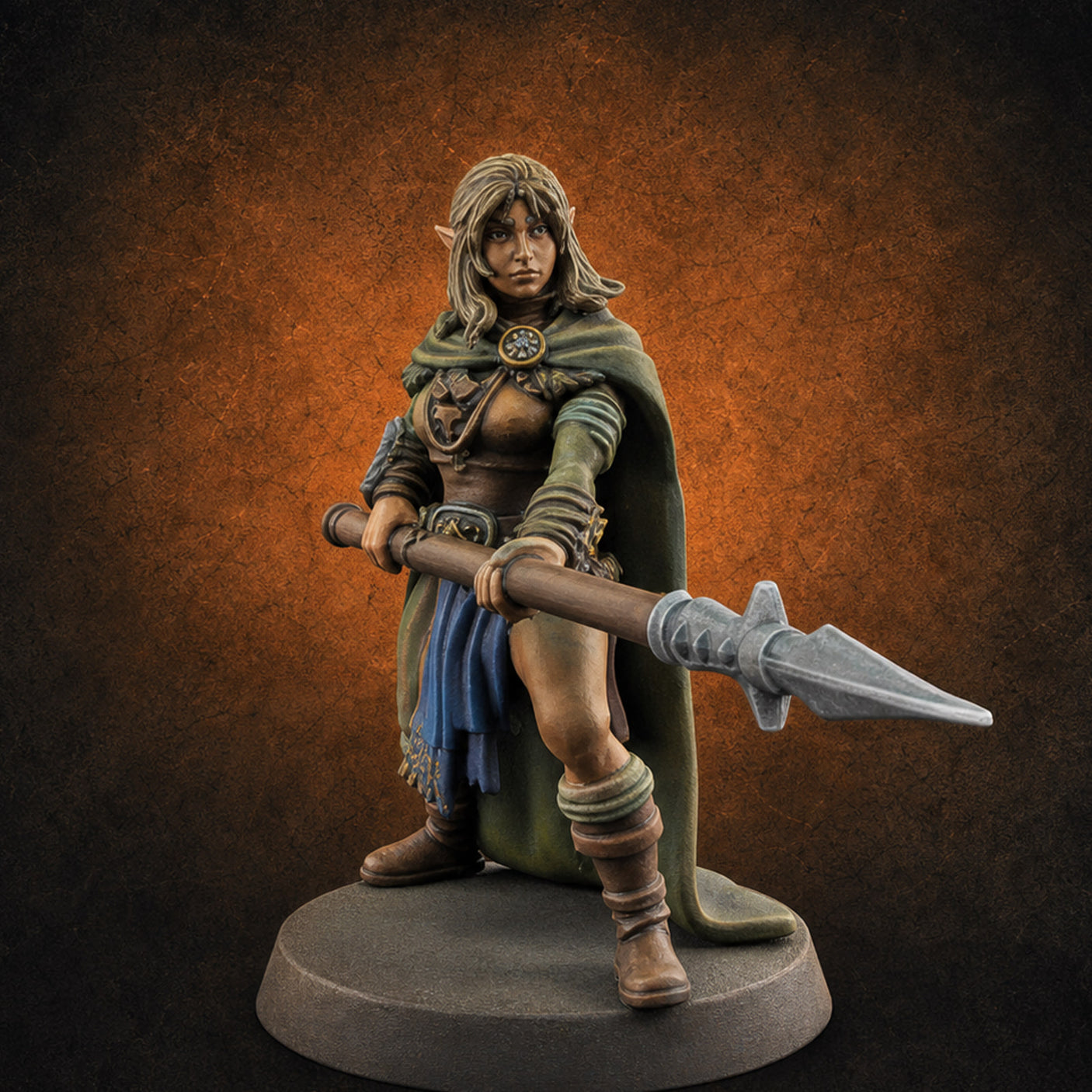 Spear Warden Elf Warriors Miniature for Dungeons and Dragons, Pathfinder or other TTRPGs
