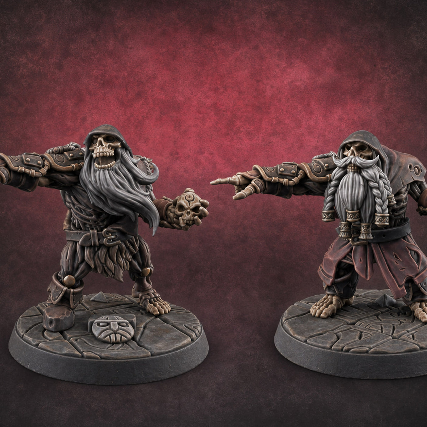 Skull Hurling Draugr Siege Engineers Miniature for Dungeons and Dragons, Pathfinder or other TTRPGs