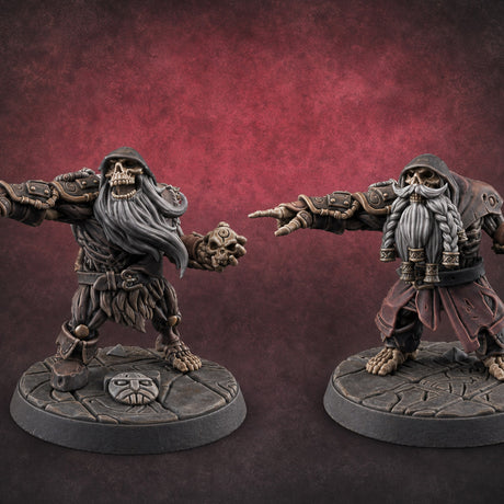Skull Hurling Draugr Siege Engineers Miniature for Dungeons and Dragons, Pathfinder or other TTRPGs