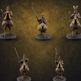 Regally Mounted Halfling Chicken Riders Miniature for Dungeons and Dragons, Pathfinder or other TTRPGs