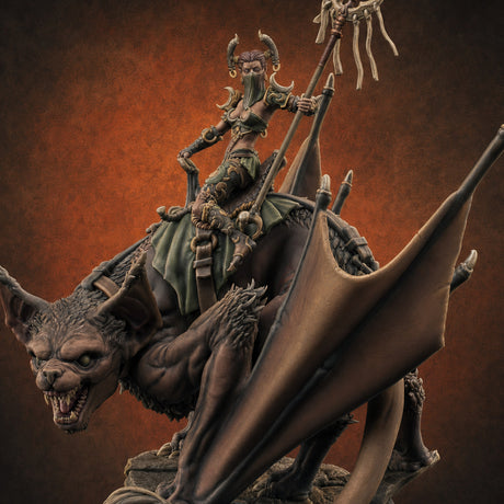 Upside Down Worshipping Elf Skyriders B Miniature for Dungeons and Dragons, Pathfinder or other TTRPGs