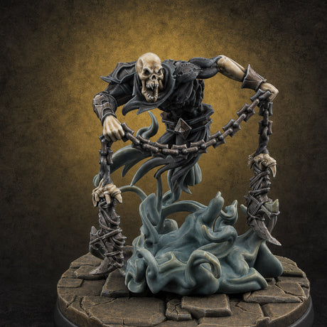 Chains Spread Wide Specter Warrior Miniature for Dungeons and Dragons, Pathfinder or other TTRPGs