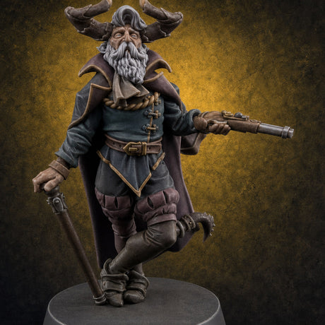Leaning Casually Elder Tiefling Miniature for Dungeons and Dragons, Pathfinder or other TTRPGs