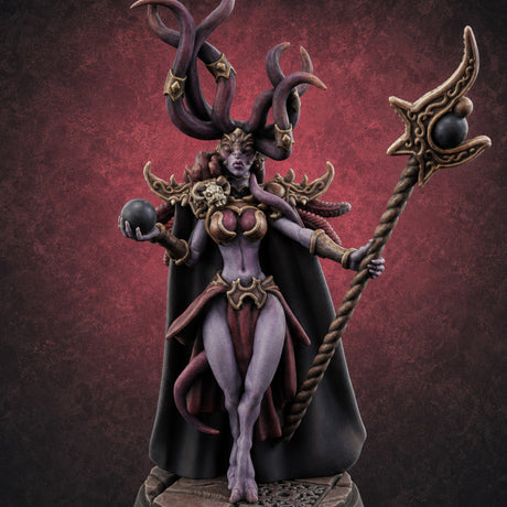 Tentacles Raised High Demon Sorcerer — painted concept preview (miniature supplied unpainted)