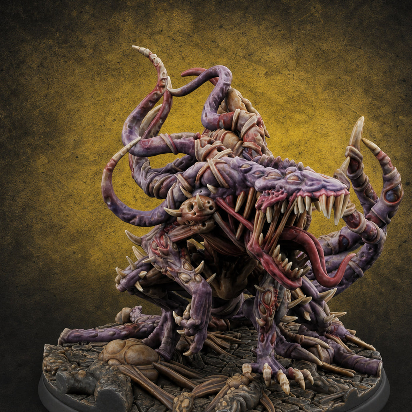 Tentacles Writhing Grell Lurkers A — painted concept preview (miniature supplied unpainted)