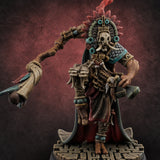 Aztec Inspired Feathered Incantation Hobgoblin Shaman B — painted concept preview (miniature supplied unpainted)