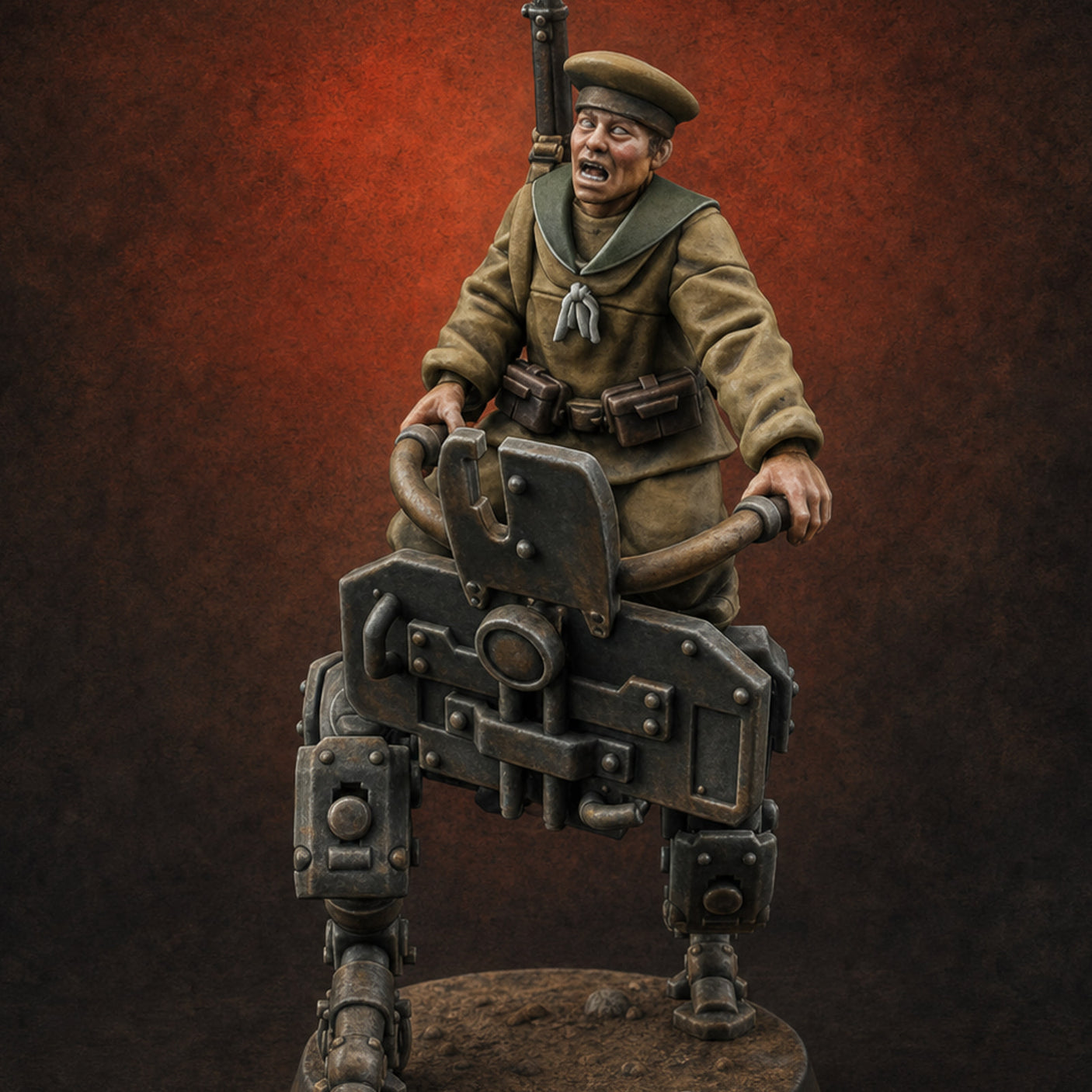 Weird War Japanese Walker Pilots B — painted concept preview (miniature supplied unpainted)