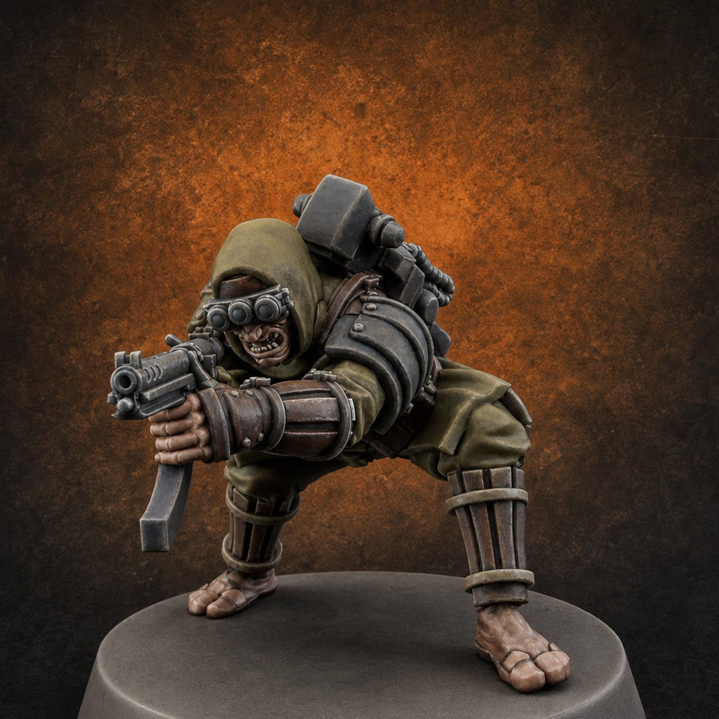 Weird War Japanese Ninja SMG Gunners E — painted concept preview (miniature supplied unpainted)
