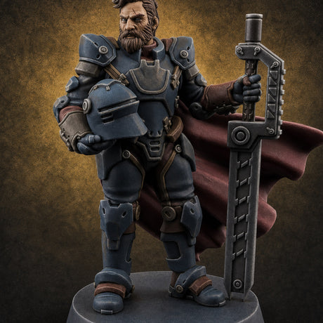Holding Court With Steel Human Space Knight — painted concept preview (miniature supplied unpainted)