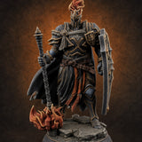 Flame Crowned Human Knight Miniature for Dungeons and Dragons, Pathfinder or other TTRPGs